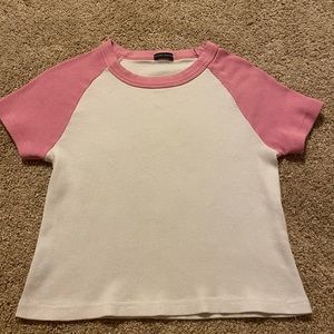 Brandy Melville pink Bella top